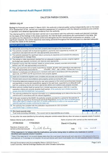 Internal audit report 2022 23